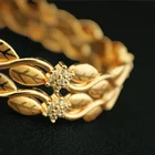 Bangle Fashion Inlaid Zircon And Gold Plated Bangle Wedding Jewelry Eco-friendly Not Fade Solid Nice Bangle