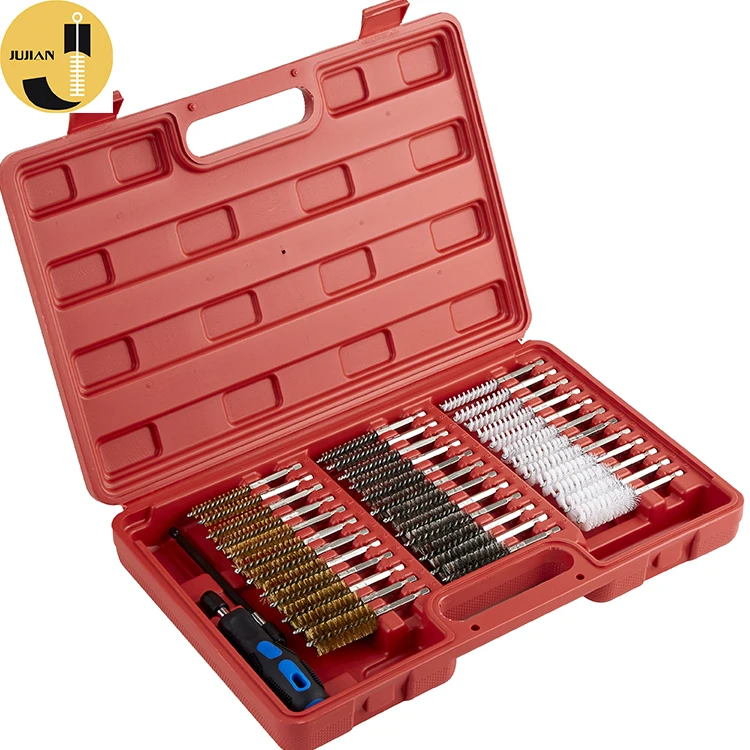 1/4 Hex Shank and Nylon Brushes 38 Piece Set Industrial Auto Wire Brush Set Brass Stainless Steel