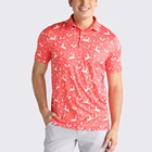 Clothing Custumized Christmas Sublimation Golf Clothing Top Apparel Polo Tshirts Men's Leisure Polo Shirt