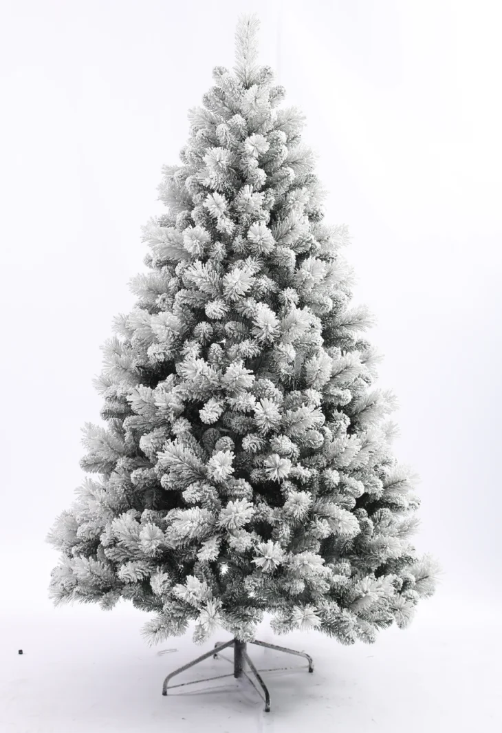 China Wholesale Pine Needle Christmas Tree Nice Natural Green & White Snow for Festival Celebration Decorations details