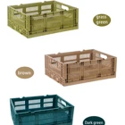 Plastic China Supplier Foldable Agriculture Vegetable Plastic Basket Stackable Crate With Lid