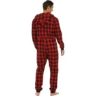 Hooded Onesie Newest Products Men All In 1 Pajamas Red Plaid Zipper Up Hooded Onesie