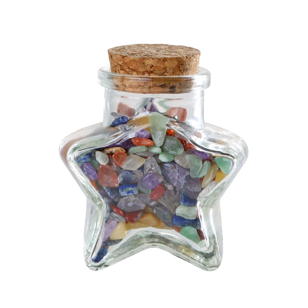 Mini spécimen minéral en bouteille cristal naturel gemme souhaitant bouteille/boîte de bouteille à la dérive meilleur cadeau pour les femmes 