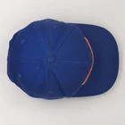 Custom Orange Custom 6 Panel Blue Unisex Adult Cotton Orange Embroidery Snapback Cap
