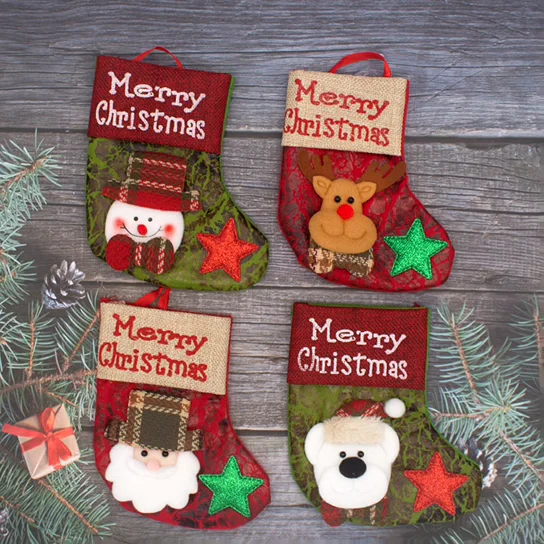 stockings gift bag candy bag socks for christmas decorations