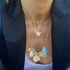 Heart Gemnel Rainbow Zircon Heart Pendant Necklace Accessories DIY Pendant Heart Charms