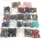 Crystal Quartz Wholesale Natural Polished Crystal Gravel Rose Quartz Amethyst Tumbled Stone Raw Stone Bag 100g