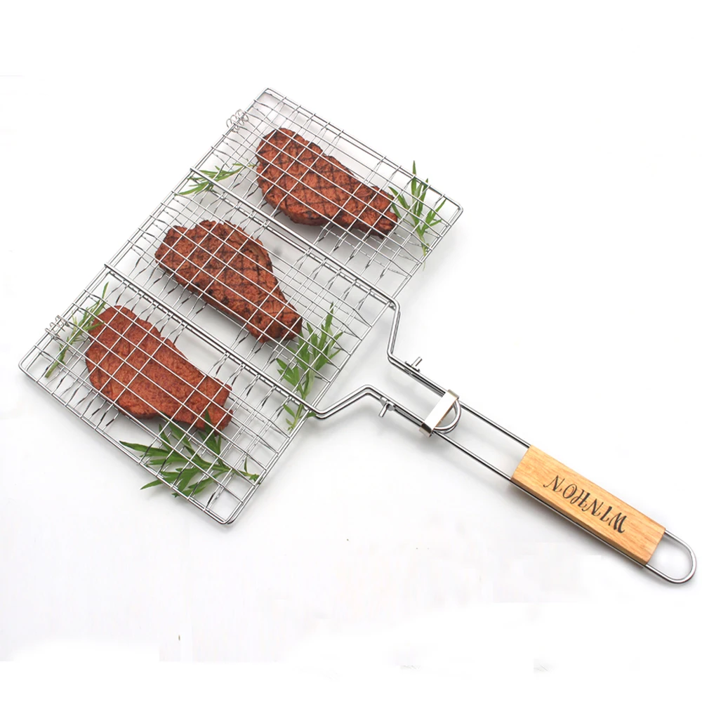 Portable BBQ Grilling Basket Non-Stick Barbecue Net BBQ Grill Tools Accessories 