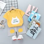 Pajama Cotton Pajamas Wholesale Kids Pajama Sets New 100% Cotton T-shirt And Shorts Casual Unisex Pajama Sets