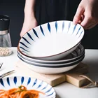 Japanese Ins Hand-painted Japanese Style Ceramic Tableware Steak Noodle Dinner Plate