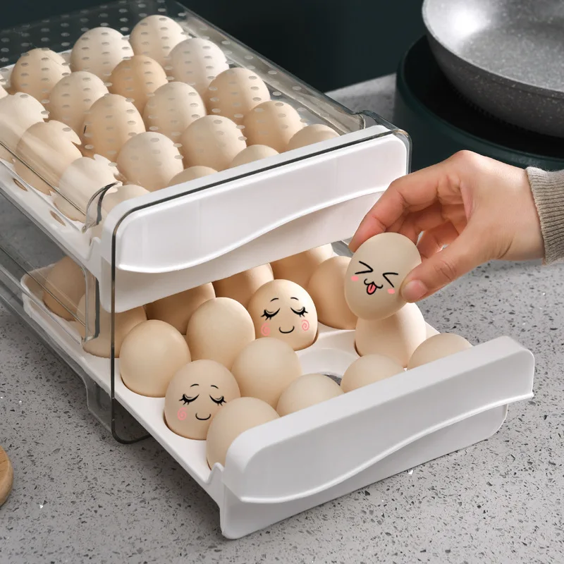 Wholesale Multifunctional PP Plastic Egg Packing Box Modern Square Design Flexible Usage Food Bag Packaging 30 Eggs Capacity