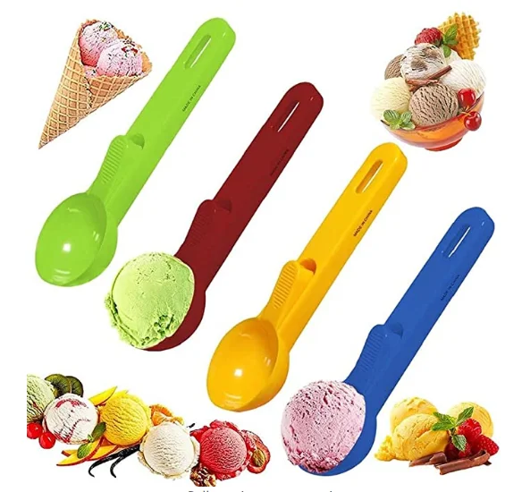 cuchara para helado de acero inoxidable Gatito para cuchara de helado Gatillo para cuchara de helado Juego de cuchara para galletas 4CM 