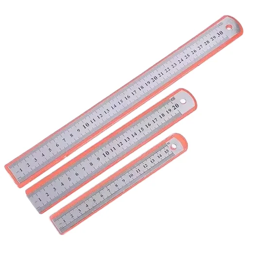 Custom Logo 15cm Stainless Steel Student Stationery School Straight Metal Ruler