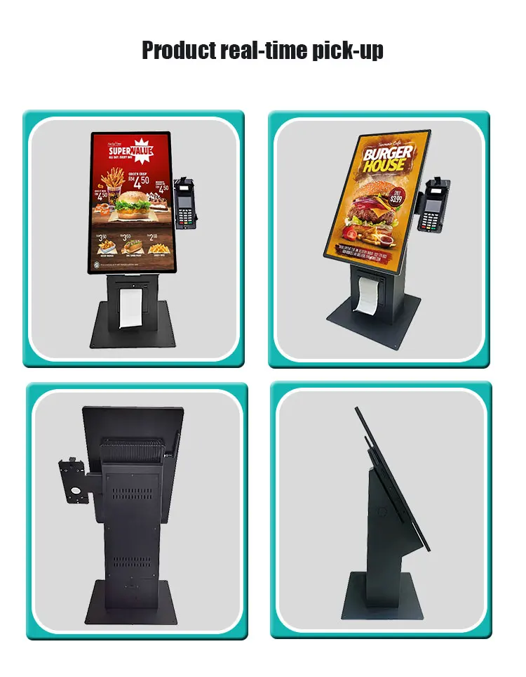 15.6 pollici kiosco POS self-service con touch screen - sistema di ordinazione e pagamento al dettaglio di fast food 9