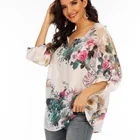 Fancy Customized Designer Fashion V Neck Casual Floral Fancy Printed Long Sleeve Blouse Shirt Tops Women