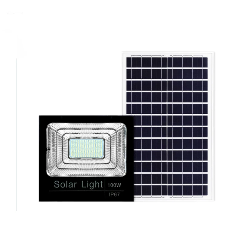 Factory price Solar light Ultra bright IP66 Floodlight 200w100w 60 watt outdoor solar LED street light 3-year warranty