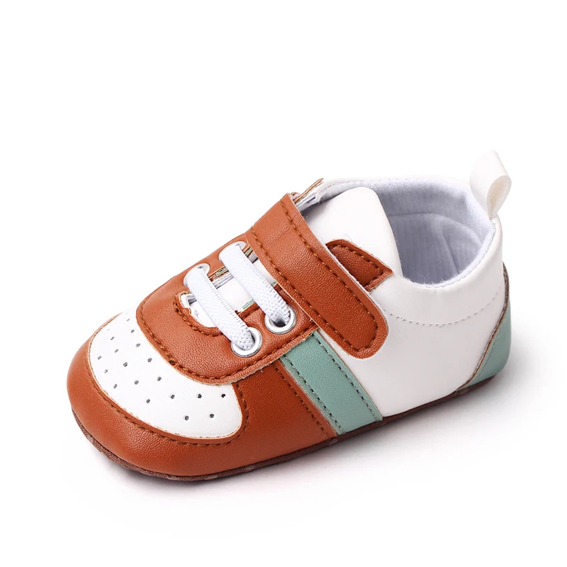 Color-matching Striped Mesh Breathable Soft-soled Baby Toddler Shoes for Boys manufacture