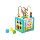 Beads Wooden Wooden Beads Toy New Design Baby Kids Educational Toy Beads Coaster Wooden Activity Cube Toys