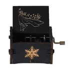 Music Box Black Music Box Taizhiyi Factory Wholesale Black Wooden Music Box Hand Crank Frozen