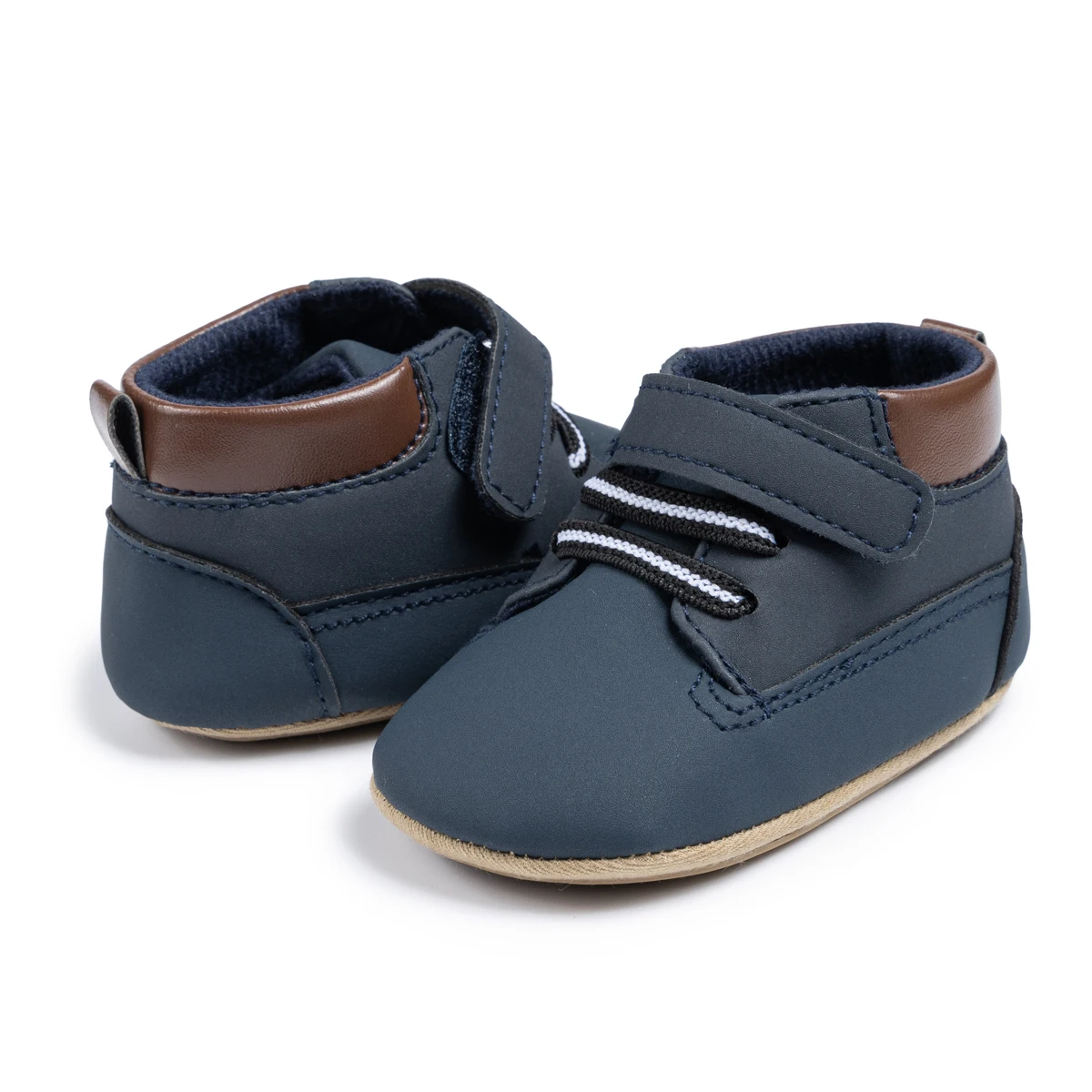 High Quality Outdoor Baby Boys Sneakers Hook&Loop PU Leather Baby Boy First Walker Shoes