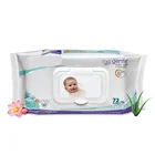 Baby Wipes Biodegradable Organic Biodegradable Baby Wet Wipes Packaging 72 Pcs Baby Tissue