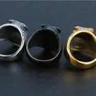 Fashion Men Ring Personality Fashion Vintage Stainless Steel Wolf Head Jewelry Men Ring