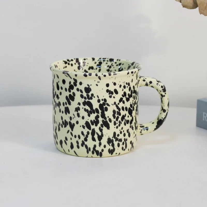 Printed LOGO ceramic cup enamelled  mug coffee cup office Nordic glaze MUG Cup