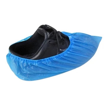 DS2004 Disposable shoe cover wholesale one size fits all CPE dirt proof overshoes cheap anti-dust plastic waterproof shoe covers