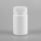 Bottle Jars 100ml White PE Plastic Pills Medicine Bottle Plastic Capsule Jars With Flip Cap