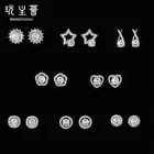 Stud Fashion Earrings Trend 2021 Korean Style Diamond Luxury Silver Jewelry Stud Earrings For Women