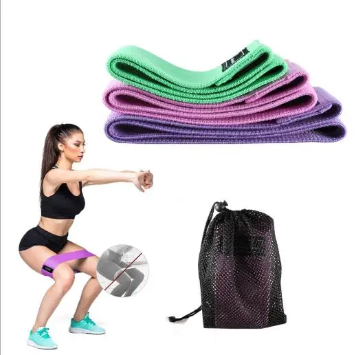 3-Pack Yoga Exercise Bands Tension Pull Strap Hip Warping Squat Resistance Bands