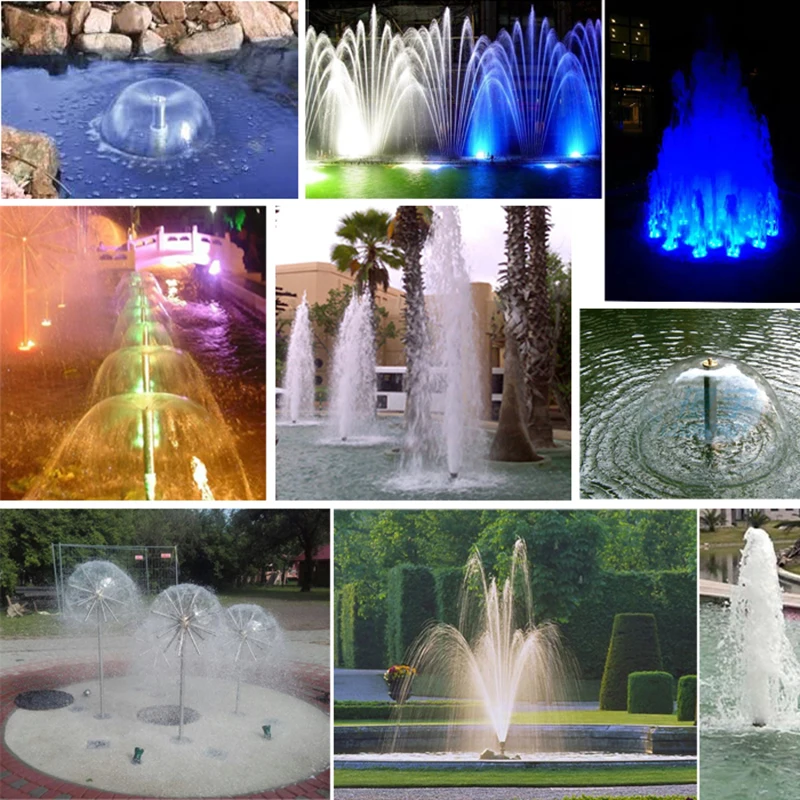 Factory Supply Stainless Steel Brass Adjustable Three Layer Flower Fountain Nozzle details