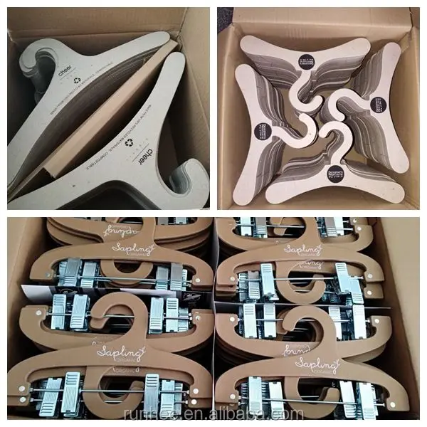 43cm Cardboard Clothes Hanger Kraft Cardboard Hanger With 2.5-5mm Thickness