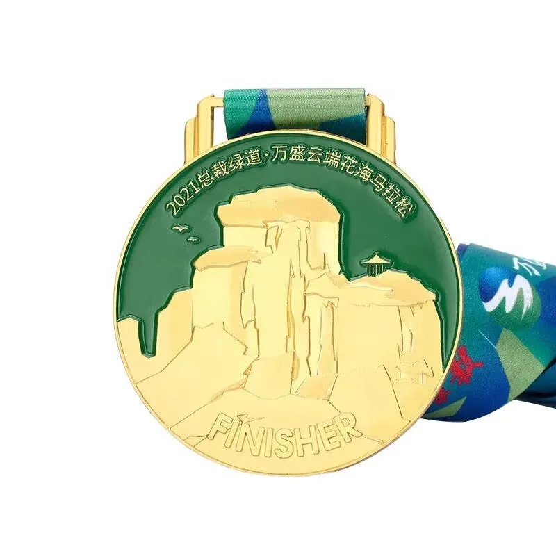 High Quality Custom 2D 3D Running Award Sport Metal Medals Custom Marathon Finisher Sports Medals details