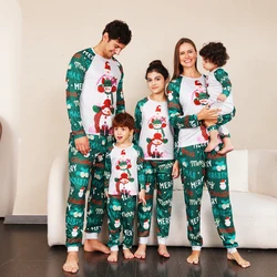 Merry Christmas printing pajamas family matching pajama pjs pyjamas