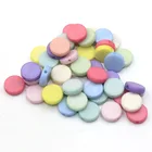 500g Acrylic Round Flat Colored Beads DIY Jewelry Accessories Bracelet Necklace Children's Toy Material Bag Loose Beads