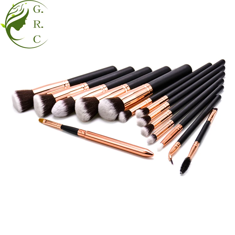 Manufacturer Du Care Big Professional Buy Gothic Pac Rose Gold Kabuki Cosmetic Make-Up Brushes 14 Pcs Makeup Brush Set