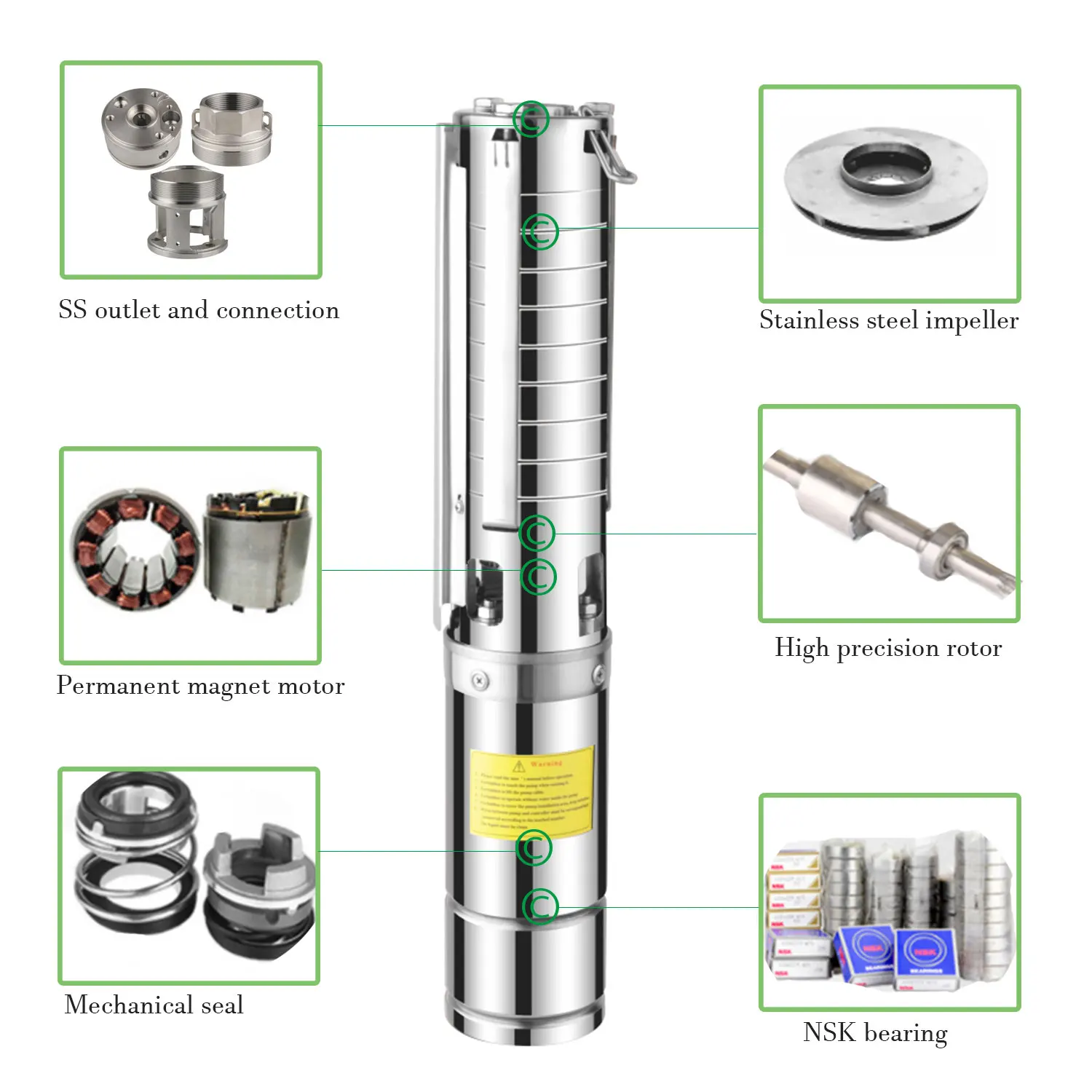 DC24V DMX Submersible Water Pump with LED Hose Low Pressure Outdoor Fountain Pump manufacture