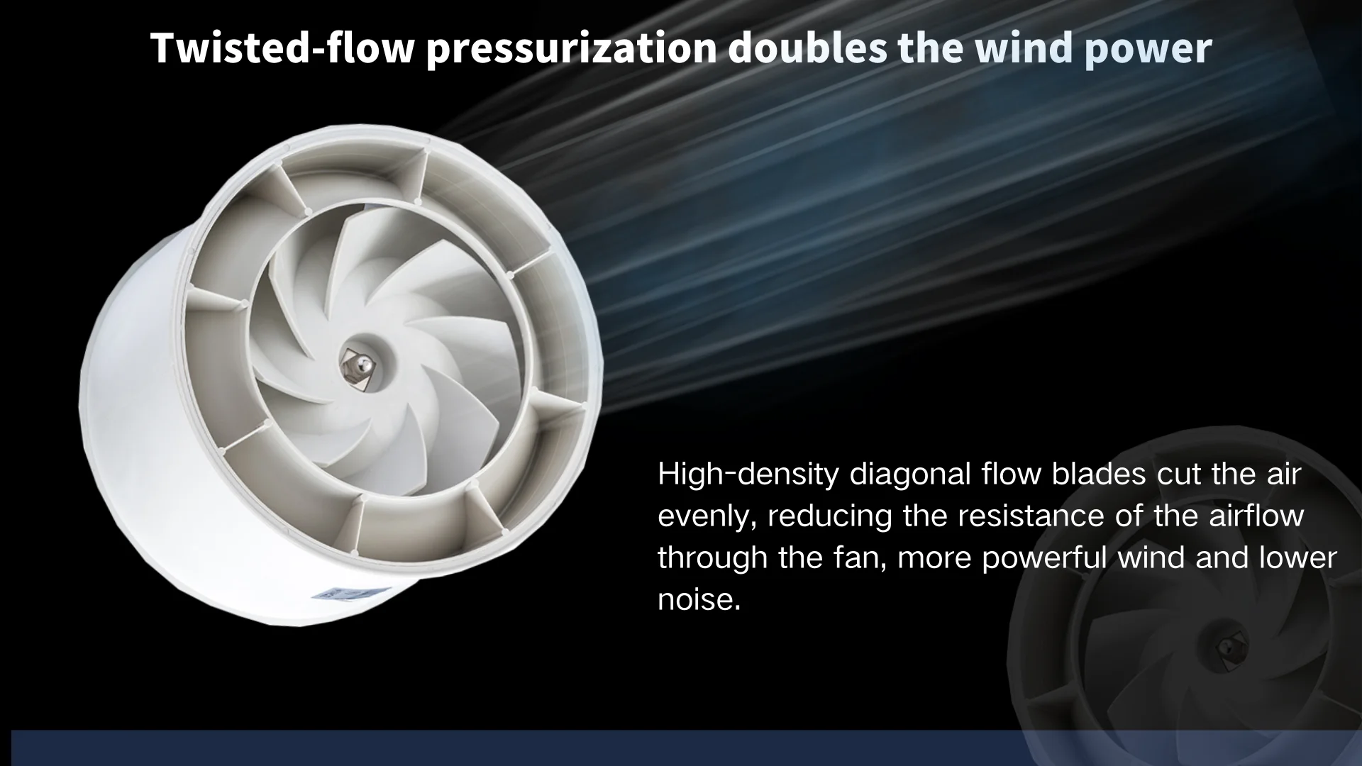 Inline Duct Fan, 220V, 197mm, ABS, Plastic - detail 6