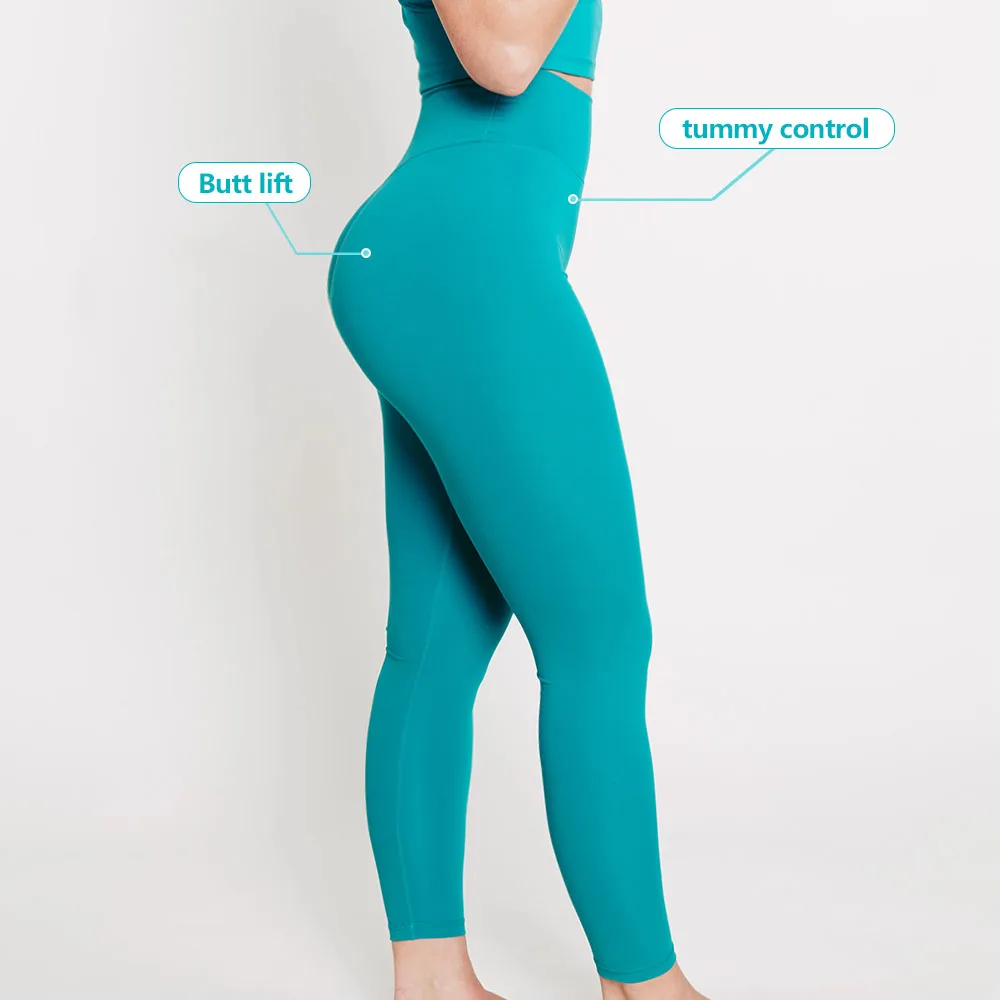 Lulu Nylon Spandex Butt Lift Yoga Leggings Sport Leggings Fitness Workout Leggings Tummy Control Yoga Pants