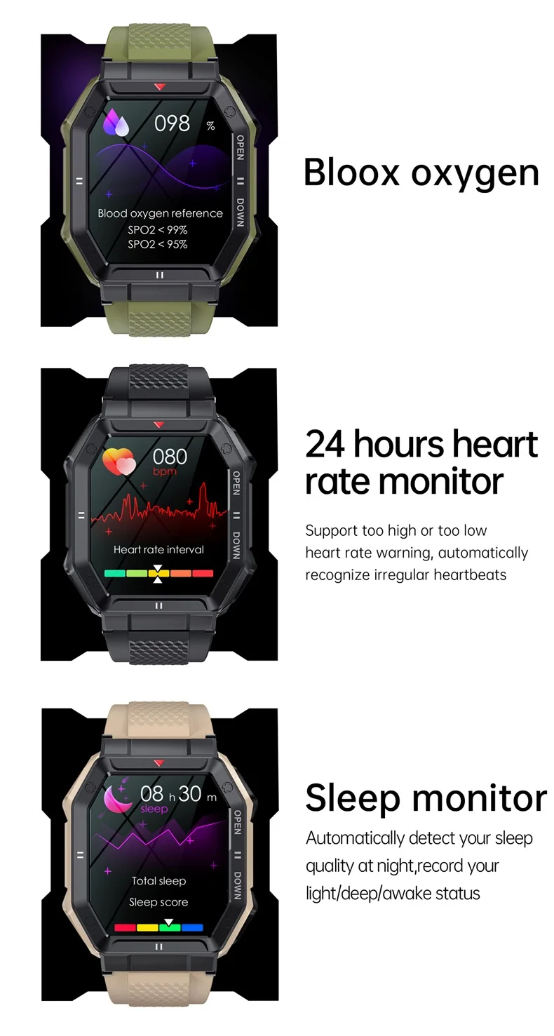 Smart Watch Rugged 1.85 Inch BT Calling Outdoor Military Smartwatch K55 Heart Rate Blood Oxygen for Men (13).jpg