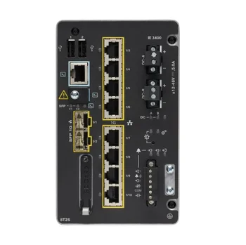 IE-3400-8T2S-E Brand New Managed Industrial Ethernet Networking Switch 3000 Series with PoE VLAN QoS Functions SFP Fiber Port PC