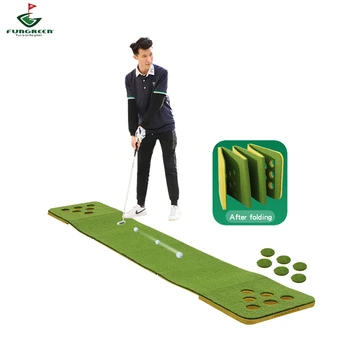 50x300cm Mini Golf Putting Green Folding Mat Indoor/Outdoor Golf Practice Training Aid Golf Putting Game Beer Pong