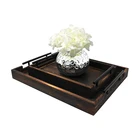 Tray Wood Tray Restaurant Kitchen Brown Breakfast Dinner Antique Wooden Tray Wood Tray Vintage