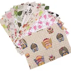 Crafts Factory Supply Wholesale Kid Crafts Christmas Fabric Stickers Decorative Floral Cloth Self-adhesive Stickers