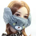 Mask Adult 2020 Hot Sale Cartoon Bear Plush Warm Ear Christmas Mask Adult Winter Outdoor Party Mask