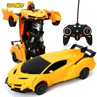 Car Car 1:16 LED Rc Deformation Robot Remote Control Car Transformation Robot Car Toys For Child
