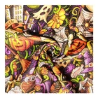 Pattern Halloween Pumpkin Pattern Bullet Custom Print Fabrics Comfortable Touch For Costumes