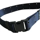 Military Canvas Customized 5.5cm Navy Color Male Tactical Military Canvas Belt With Black Plain Plastic Buckle