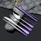 Cutlery Set Cutleri Set Hot Selling Camp Steel Stainless Cutlery Spoon And Fork Travel Cutlery Set 8Pcs